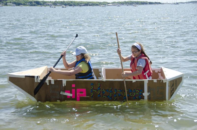 Kaitlin Kelley and Madison Pedro had a pretty successful run in their boat, "Ship Happens." BY GEORGIA SPARLING